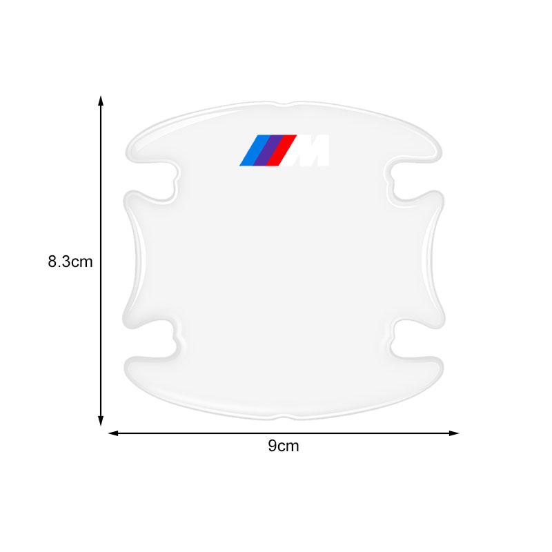 4PCS Transparent M LOGO Car Door Anti-collision Protector Bumper Strip Sticker For BMW X7 X3 X4 X5 X6 3 4 5 6 7 Series Z4 M M3 M5 M6 E38 E39 E46 E53