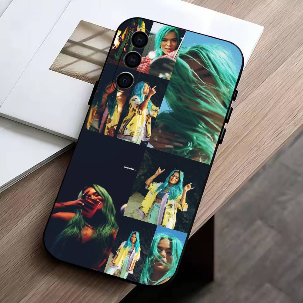 Singer K-Karol G Amargura Phone Case Black Silicone Soft For Samsung Galaxy A73,A72,A71,A70,A53,A52,A51