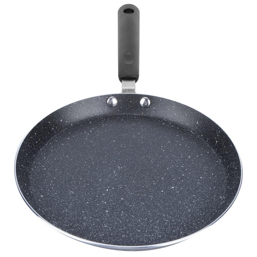 Round Shape Nonstick Crepe Pan Aluminum Alloy Flat Skillet Pan Pancake Egg Pizza Tortilla