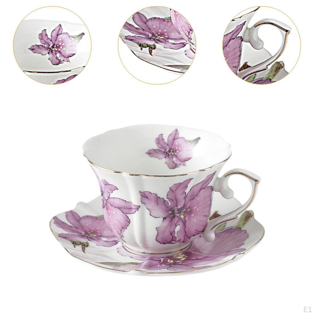 Porcelain Cup and Saucer Set Ceramic Coffee Mug for Tea Milk Juice Novelty Cappuccino