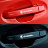 RYYX4 4PCS Car Emblem Exterior Sticker Decal Decoration For Skoda Octavia Rapid Fabia Superb Kodiaq Scala Karoq Kamiq VRS Yeti S VII