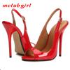 Женские босоножки на высоком каблуке, черные и красные сексуальные босоножки с открытым носком большого размера для мужчин и женщин, каблук 13 см для танцев в ночном клубе, свадьбы