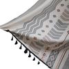 Bohemian Curtain with Tassels Single Panel Easy Hanging with A Rod Pocket & Loop for Farmhouse, Office & Living Rooms 1 Panel