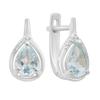 Серебряные серьги с натуральным топазом 2.675ct, фианитами (2212324)