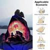1pc. Beauty and the Beast Stained Glass Design Blanket, Home Decor, Office Throw, Outdoor Picnic Blanket, Gift for Fans
