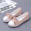 Women's Canvas White Shallow Cut Summer Flat Sport Casual Ladies Soft Shoes Sneakers Zapatillas Deporte Flat Vulcanize Shoes