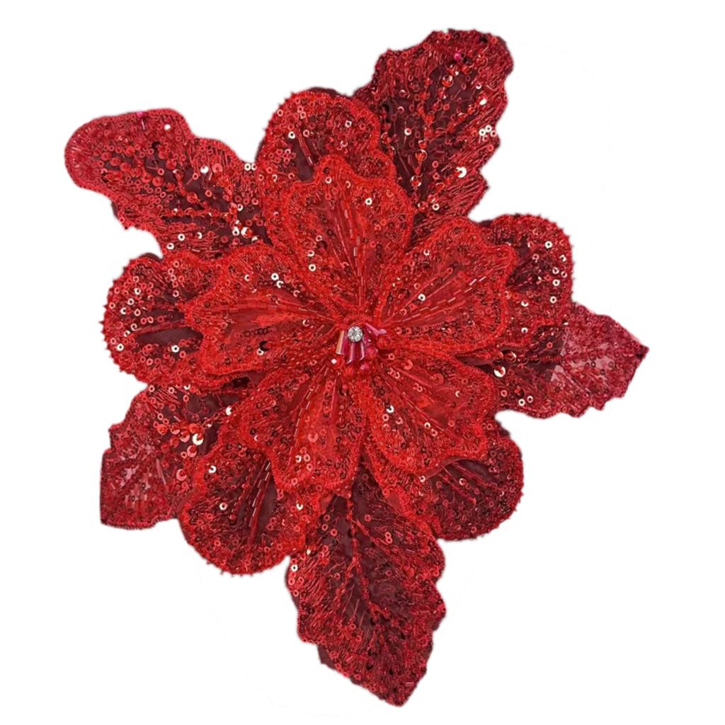 Eye-Catching Sequins Flower Applique for Clothes Hat Sewing Patches DIY Scarf Wedding Dress Decors Accessories