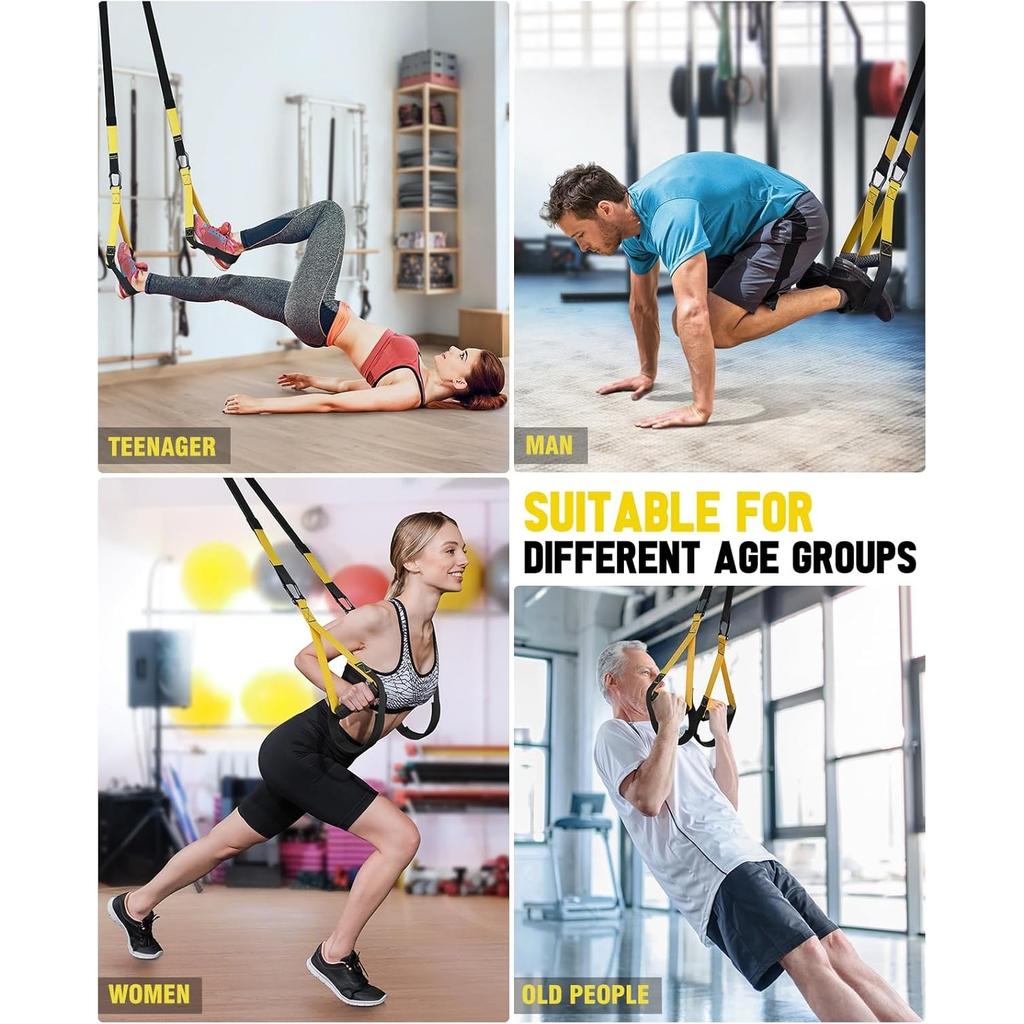 Домашний набор для силовых тренировок, Фитнес-резинки-тренажеры для тренировки всего тела, Резинки для тренировки с собственным весом с ручками, Крепление для двери