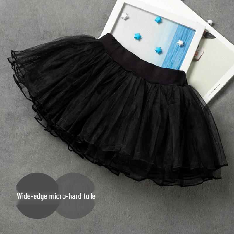 Girls' Tulle Dance Skirt - Short, Puffy, Pink & White Options, Summer Practice Wear