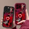 Red Heart Print Soft TPU Phone Case For iPhone Air 16e 17 16 15 14 Pro Max 13 12 17 Pro 15 16 14 Plus Shockproof Silicone Cover