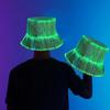 LED Fisherman Hat Neon Rave Bucket Cap 7 Colors Glow In The Dark USB Rechargeable EDM Festival Gear