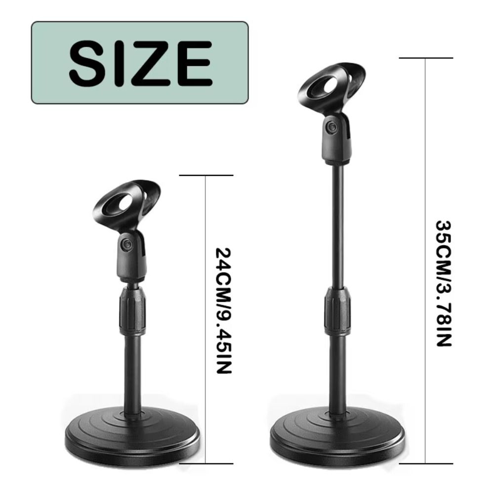 360° Rotating Recording Microphone Holder Sturdy Foldable Microphone Clip Desk Mount