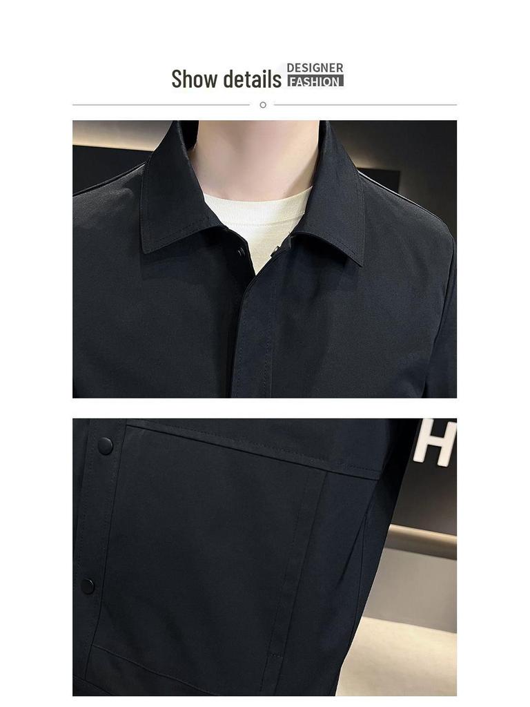 Мужская хлопковая куртка приталенного кроя - Стильная, теплая, универсальная, с отложным воротником для осени и зимы