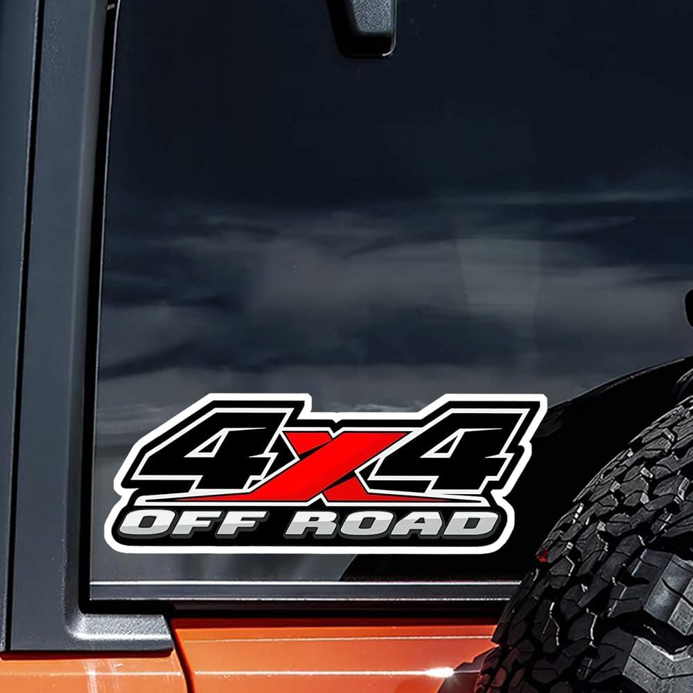 2 шт. Наклейки-декали 4x4 для бездорожья 30x10 см, Защита от царапин, Водонепроницаемая самоклеящаяся декаль, Используется для автомобиля, для Ford F-150, F-250, F-350, Tacoma,