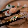 Disk Hair For Ladies Hair Accessories Flower Hair Sticks Wooden Hair Fork Chinese Style Hairpin