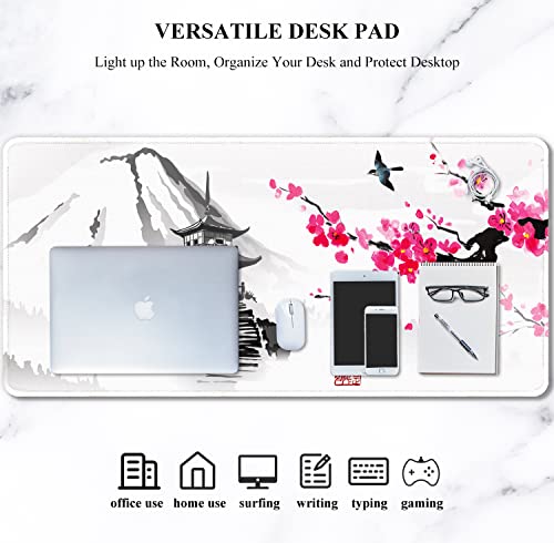 Fuji Sakura model extended large table mat 400 * 800 * 3mm thickened rubber edge locking multi-function mouse and keyboard pad