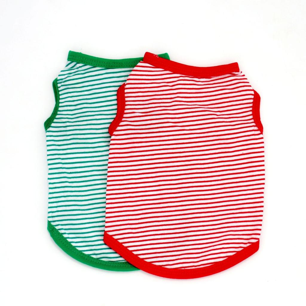 Pet Clothing, New Spring and Summer Models, Cat and Dog Pet Clothes, Breathable Striped Vest