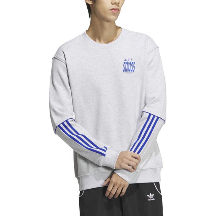 Adidas Круглый вырез Повседневный удобный свитшот Мужской свитшот Белый JE3473