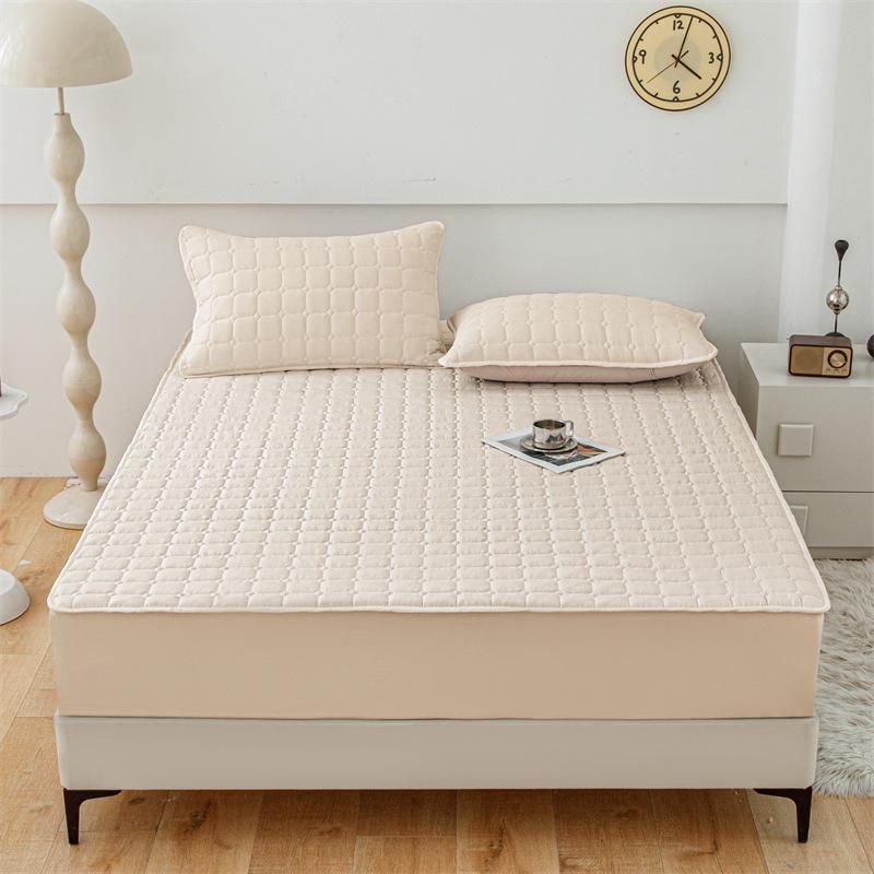 Комплект защитных чехлов для матраса из соевого стеганого материала премиум-класса: Класс А, 3-х предметный, включает чехол для матраса, наволочку и покрывало для младенцев и беременных.