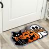 Коврик для ванной на Хэллоуин с изображением призрака, тыквы, кошки, стеганый коврик, нескользящий коврик для пола, жуткий коврик для ванной комнаты, декор кухни