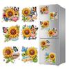 6Pcs Acrylic Animal Diamond Art Fridge Magnet Diamond Painting Refrigerator Magnet DIY Fridge Stickers for DIY Crafts Party Gift