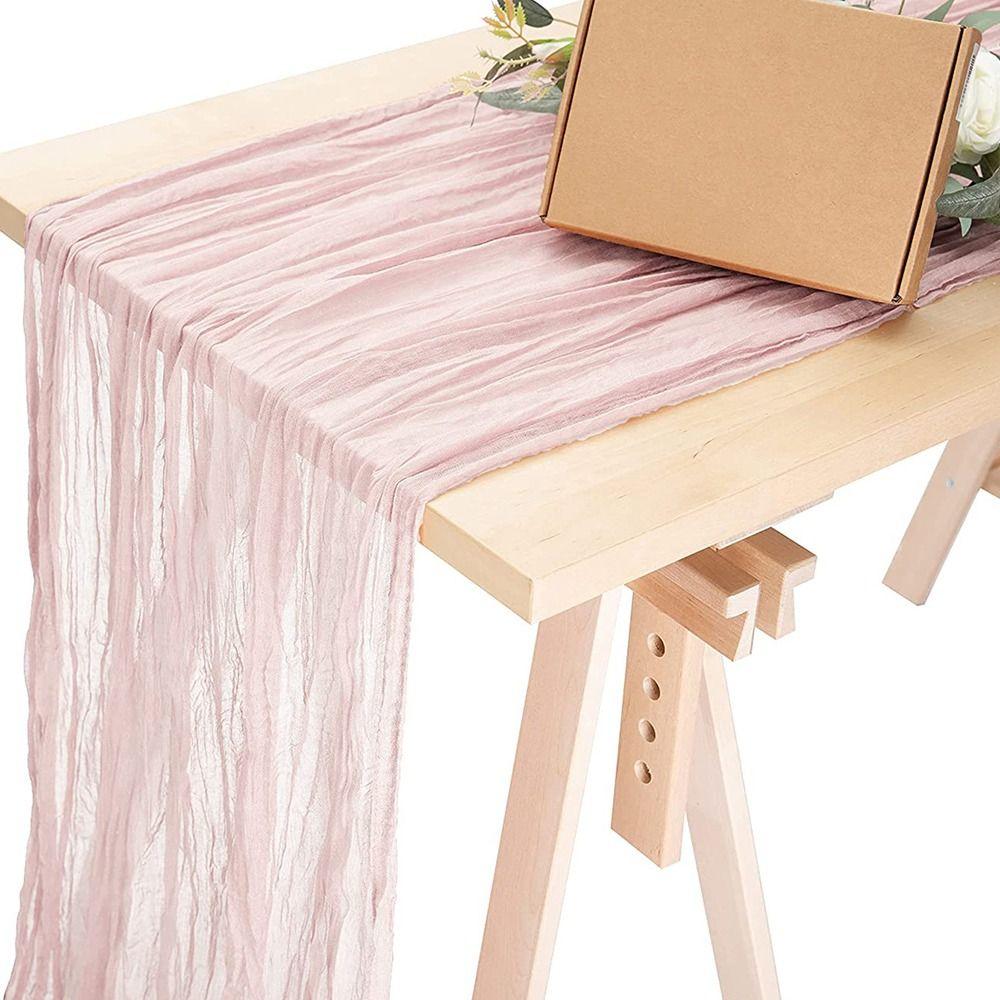 90x180/300cm Gauze Tablecloth Rustic Country Cheesecloth Table Setting  Dinning Decor