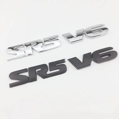 3D Металл SR5 V6 Буква Задний Загрузочный Багажник Эмблема Значок Наклейки Наклейки Аксессуары Для Стайлинга Автомобилей Для Тундры