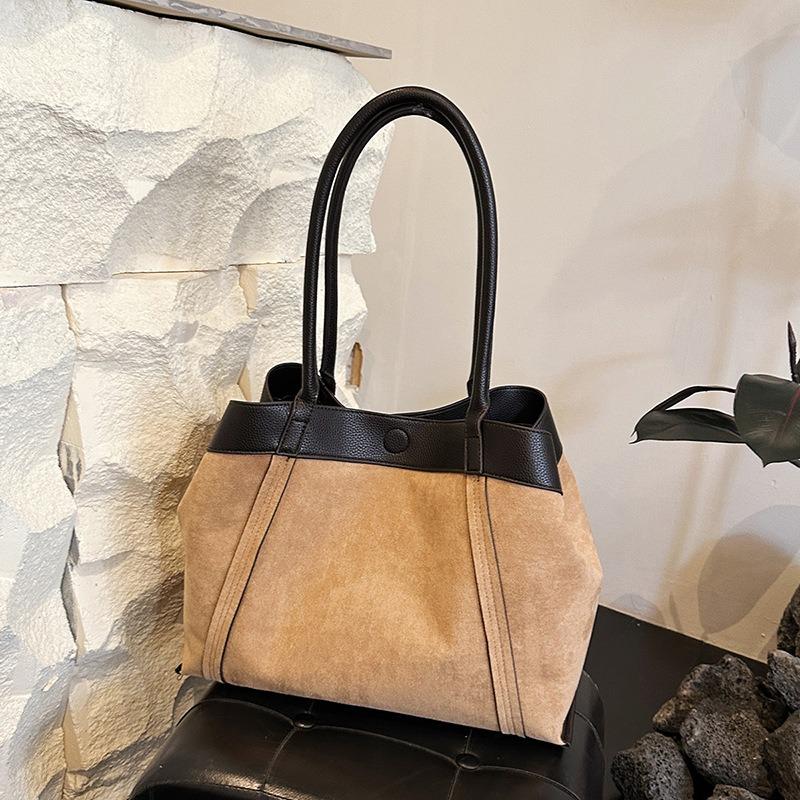 Новая сумка-тоут большой вместимости, подмышечная сумка, сумка на плечо, замшевая сумка-крыло, премиальная сумка для поездок