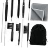 12 Pieces Hearing Device Cleaning Tool Portable Amplifier Brush with Bag
