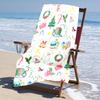 Ultra-Soft Beach Towel with Christmas Theme,Ideal for Pool - Camping, Diving - Perfect Travel Essential, Vibrant Beach Towel.