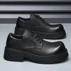 Original Niche High Sense Commuting Thick Sole Heightening Japanese Shoes Old Big Head Future Derby Shoes Black Trendy Shoes Men
