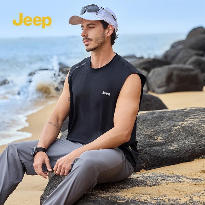 Jeep Мужская летняя легкая повседневная майка без рукавов