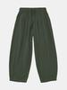 IKALOOK Loose Fit Double-Pleat Pattern Linen Pants Dpt141