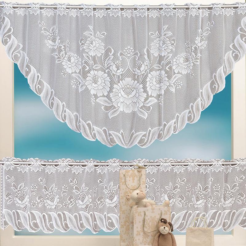 2 шт./комплект европейских штор белого кофейного цвета, полупрозрачные трикотажные кухонные кружевные жаккардовые
