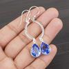 Серьги ручной работы с драгоценными камнями танзанит, серьги из цельного серебра 925 пробы, антикварные ювелирные изделия, серьги для подарка на помолвку
