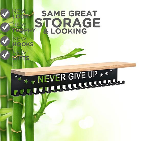 Крючок для хранения медалей, нержавеющий многоцелевой бамбуковый практичный большой бамбуковый крючок для показа трофейной доски, бытовые принадлежности