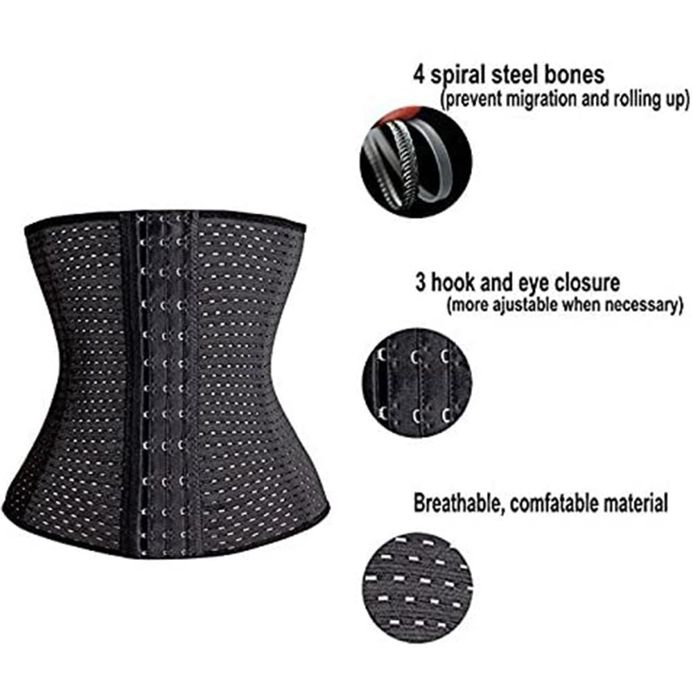 Underbust Corset Waist Trainer with Hook and Eye Closure for Tummy Control