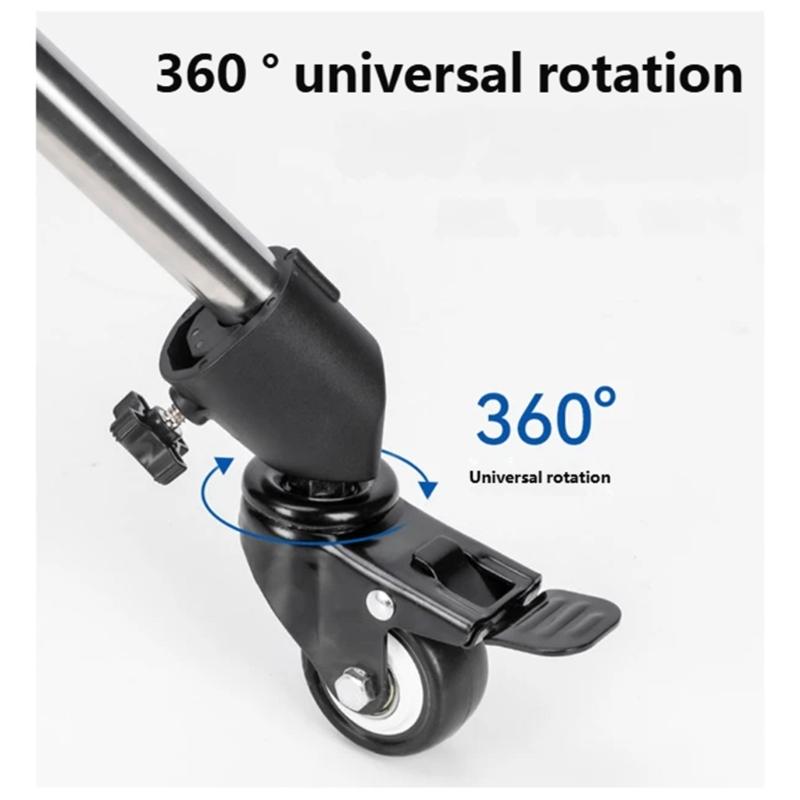 3Pcs C Stand Rotation Caster Wheel Set 25MM Diameter For Photography Foldable Light Stand Tripod Leg Accessories