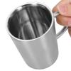 340ml 304 Stainless Steel Beer Mug Coffee Water Cup with Handgrip Double Wall DrinkwareStainless