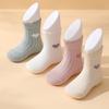 4Pairs Cute Heart Baby Socks Spring Summer Children Cotton Sock 0-2Year Girl Newborn Footwear Solid Color Love Middle Tube Socks
