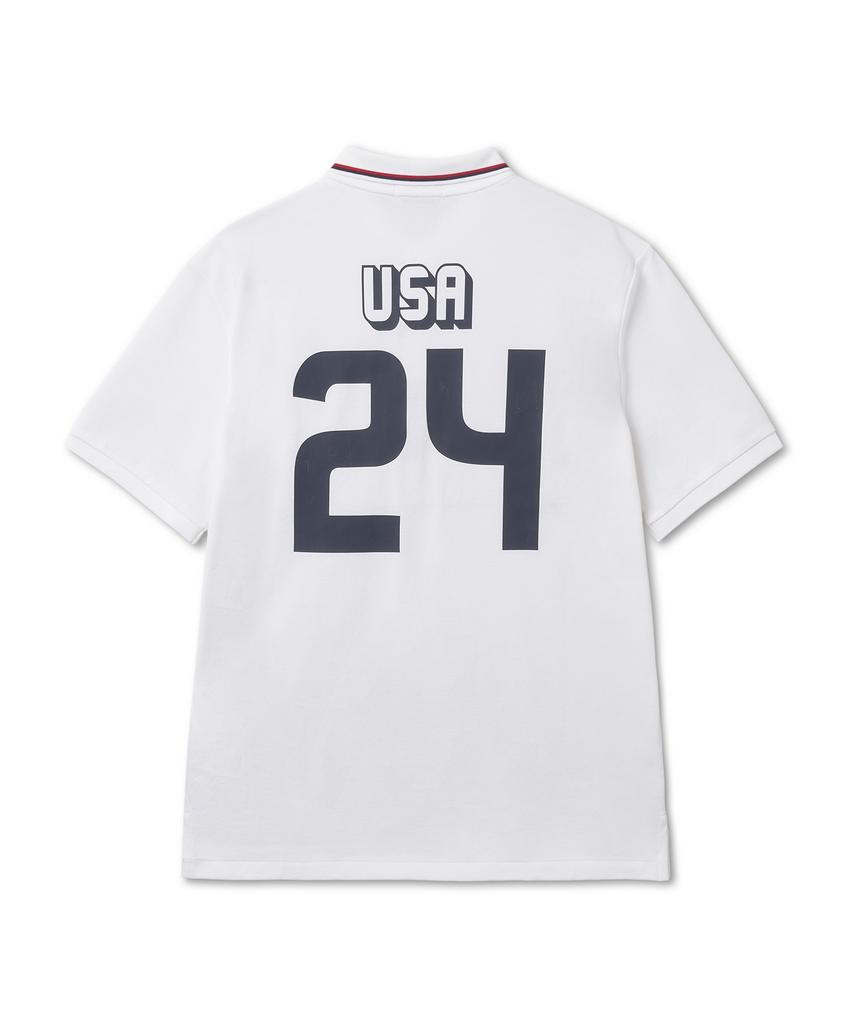 POLO RALPH LAUREN Классический крой Футболка Usa Polo - Белый