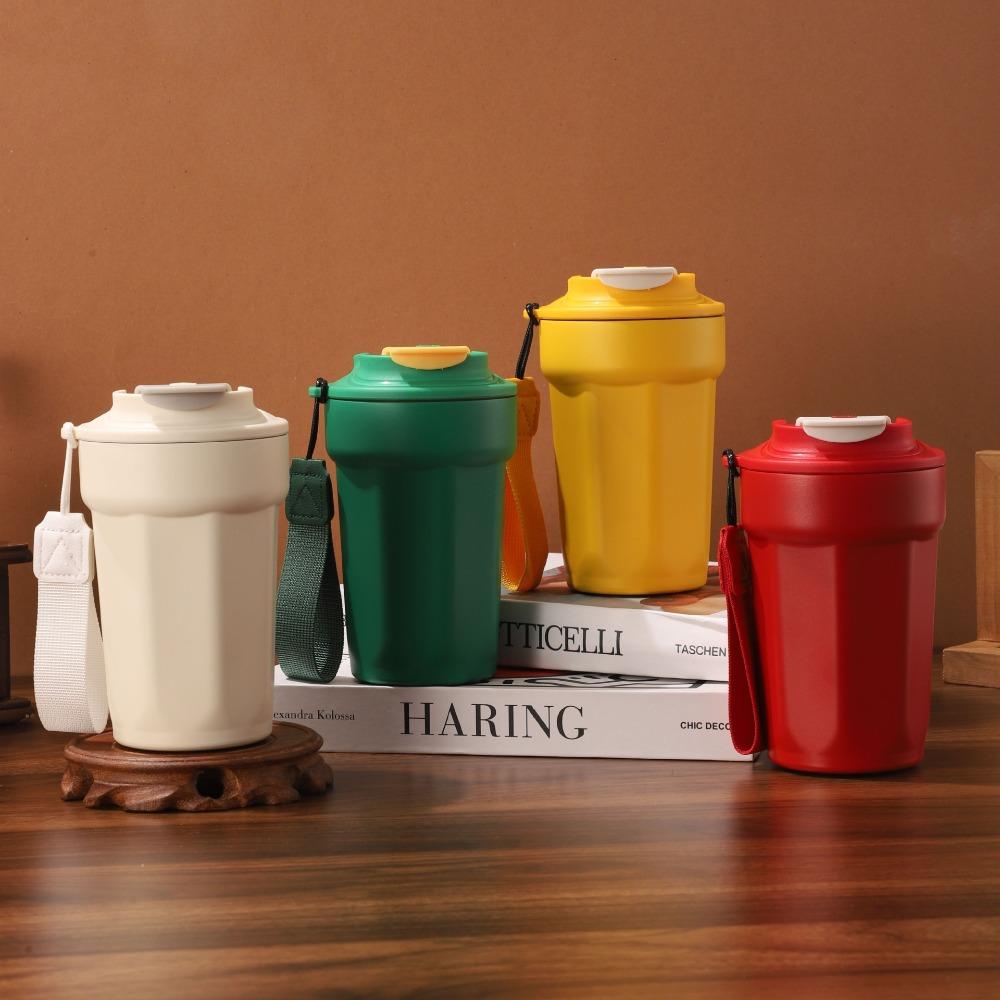 С крышкой восьмигранная кофейная чашка из нержавеющей стали спортивная чашка с вакуумной изоляцией для дома работы