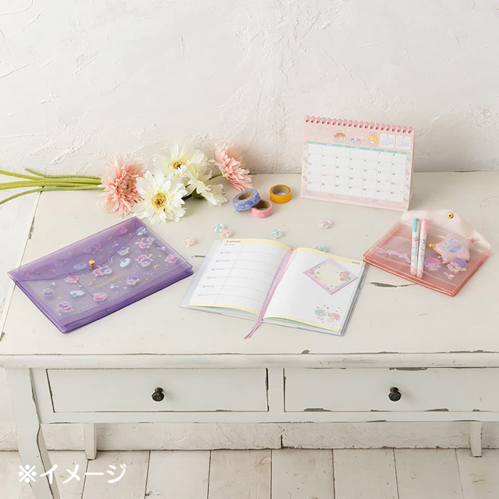 Sanrio 2023 Monthly and Horizontal B6 Little Twin Stars Schedule Starts October Full Display of Rokuyo of the Moon SANRIO Purple Diary, Weekly, Ruled,
