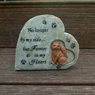 Мемориальный камень для котенка Садовый декор Надгробие для кота Уличный надгробный камень для кота Мемориальный камень для питомца