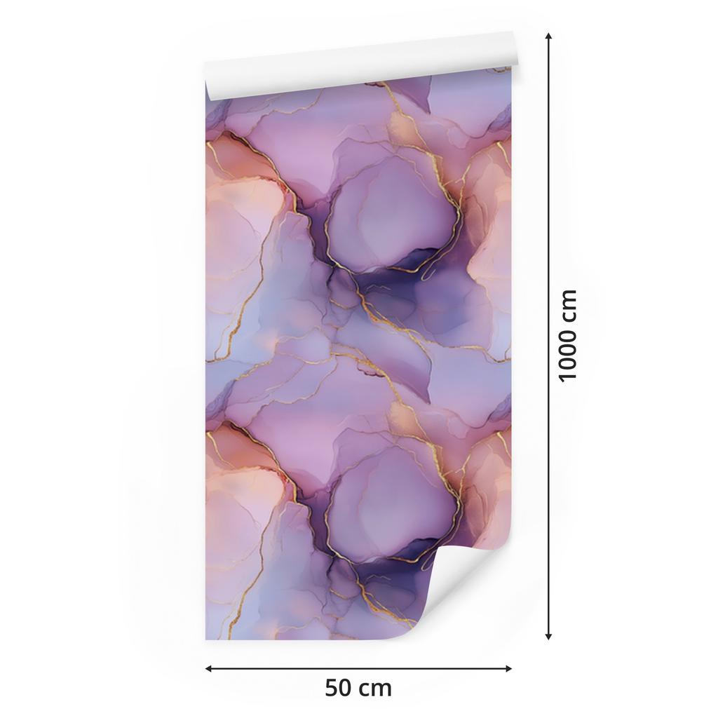 Ink Wallpaper Purple, Lavender and Red for Living Room and Bedroom 50x1000