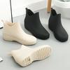 Flats Non-slip Rain Boots Women Waterproof Winter Warm Round Toe Shoes Waterproof Galoshes Rain Boots