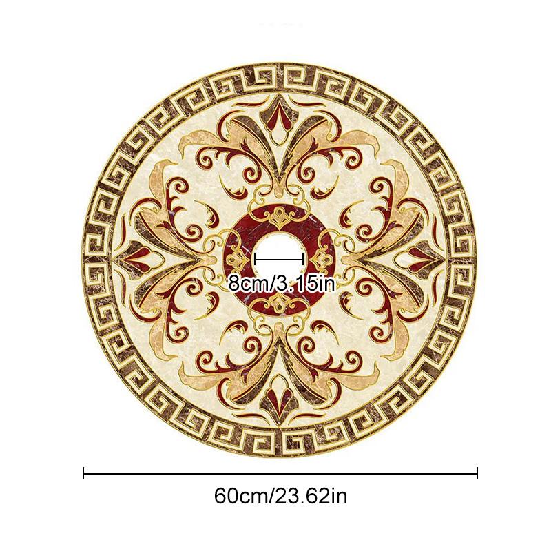 1 шт. паркетные обои из ПВХ, круглые настенные наклейки, водонепроницаемые настенные наклейки, самоклеящиеся, для гостиной, потолочные светильники, декоративные
