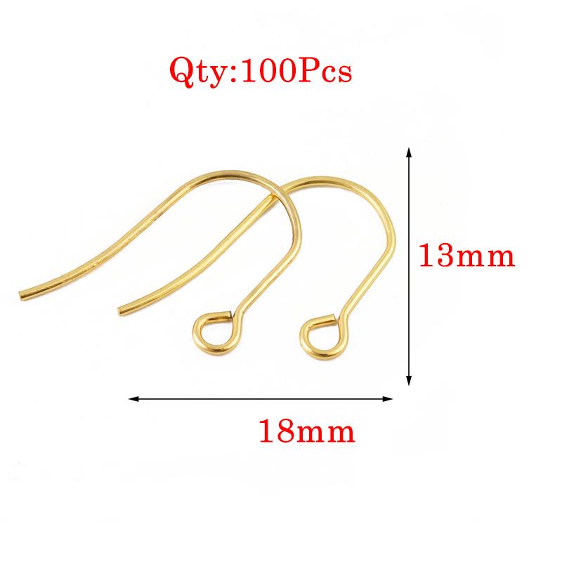 Stainless Steel Earrings Hook For Jewelry Making Hypoallergenic Women Dangle Cross Earring Clasps Fittings Diy Finding