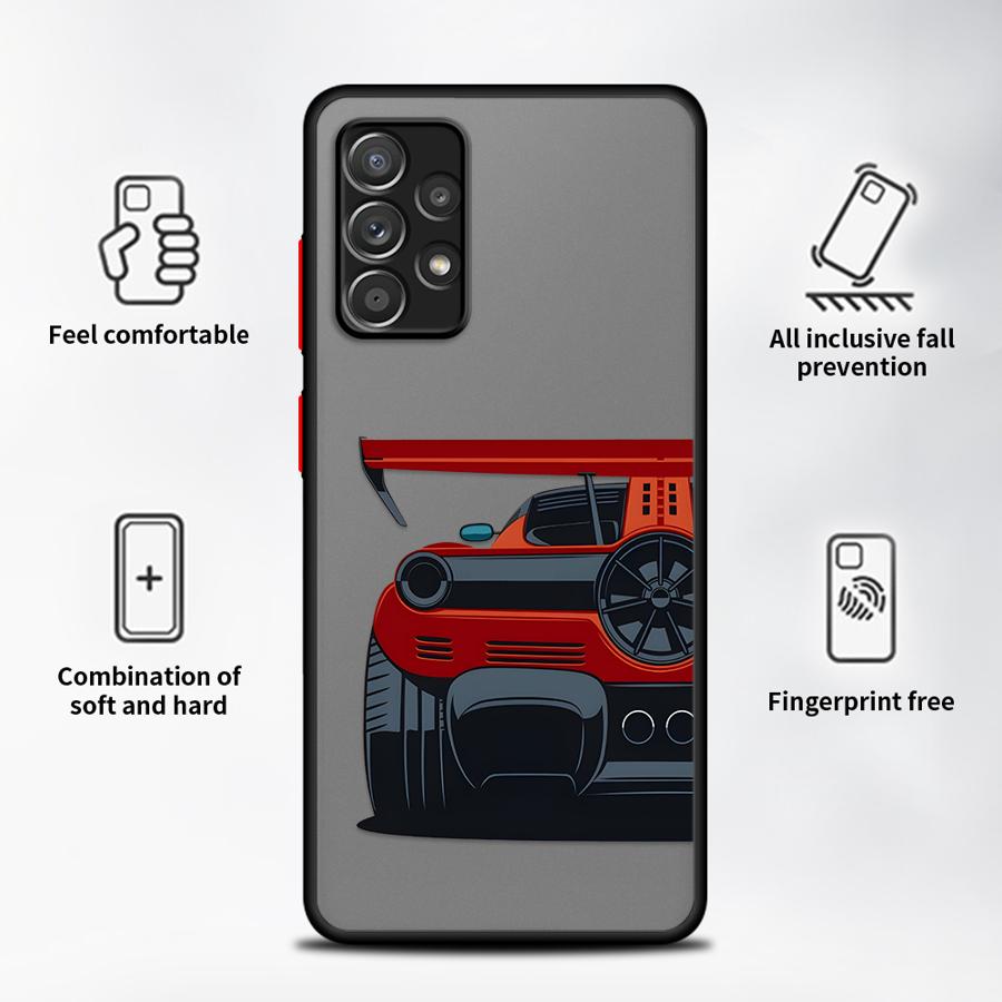 Мультяшный Крутой Чехол-Машинка для Samsung Galaxy A35 A34 A36 A54 A16 A15 A17 A52 A14 A23 A53 A73 A33 A56 A55 A52S A72 Чехол для Телефона
