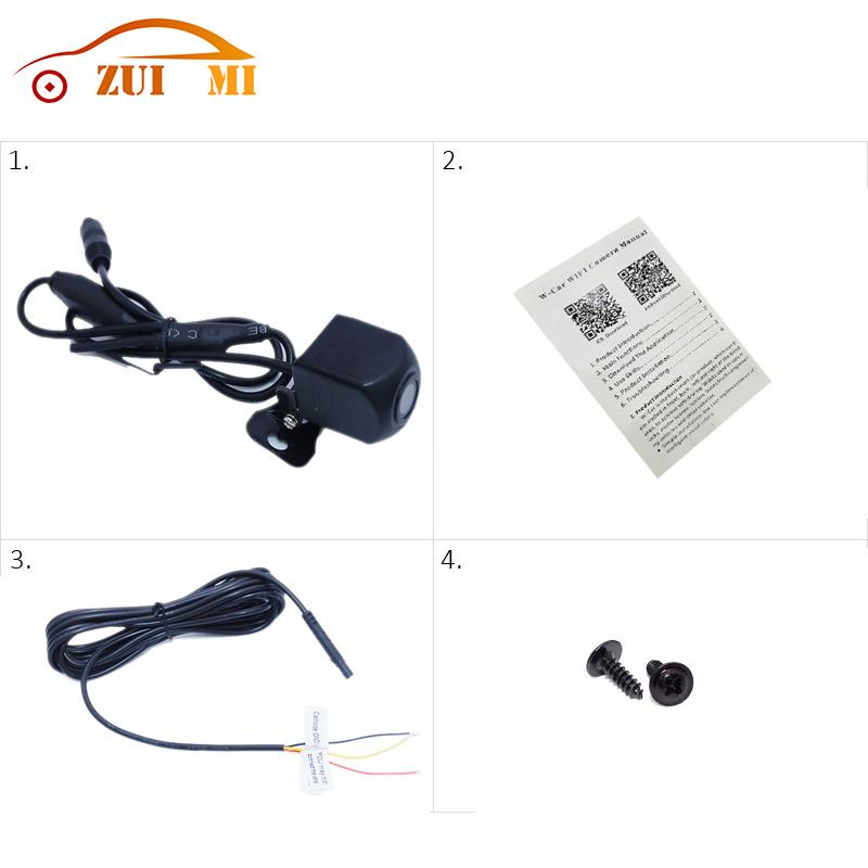 Car Rear View Monitoring Mobile Wireless WiFi Night Vision Blind Area Image Waterproof Reversing Camera Parking Assistance